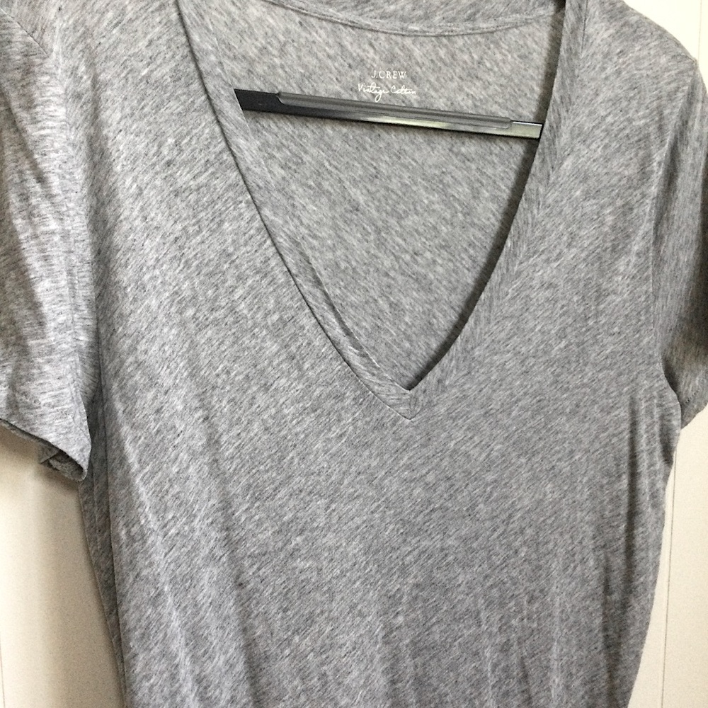 J. Crew Vintage Cotton V Neck - Picture 1 of 8